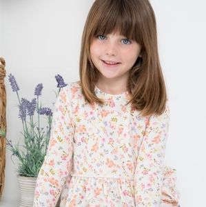 Girls Long Sleeve Floral Shirt